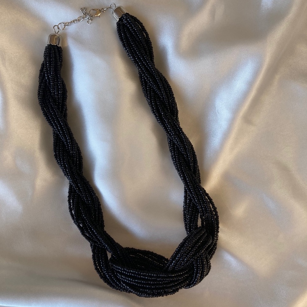 Multi-strand beaded necklace
